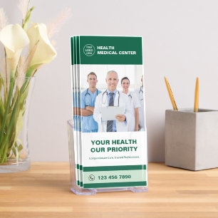 Medical Health Clinic Doctor Green Tri-Fold Brochure