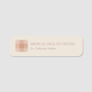 Medical Health Cross Logo Custom Name Tag