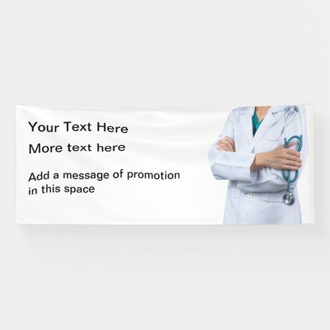 Medical Health Editable Promotional Indoor Banner (Horizontal)