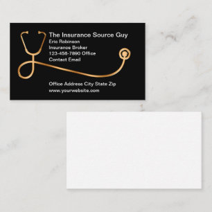 Medical Health Insurance Broker Business Card