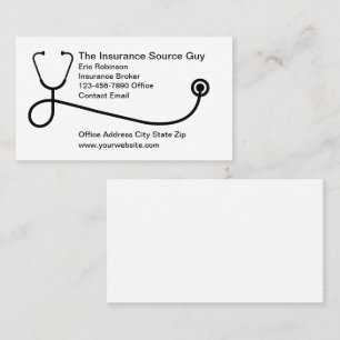 Medical Health Insurance Broker Business Card