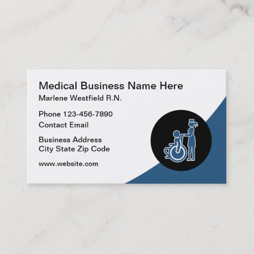 Medical Health Nursing Handicap Theme Business Card