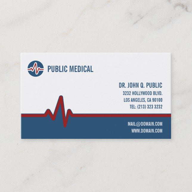 Medical Healthcare Business Card #CustomBen2 (Front)