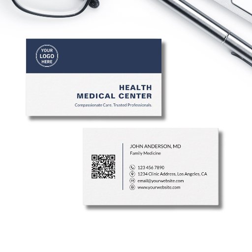 Customizable Medical Healthcare Clinic Doctor Professional Business Card