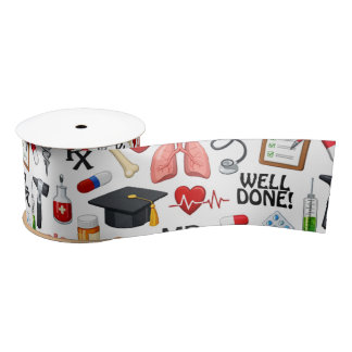 🎓 Medical & healthcare Graduate Celebration Satin Ribbon