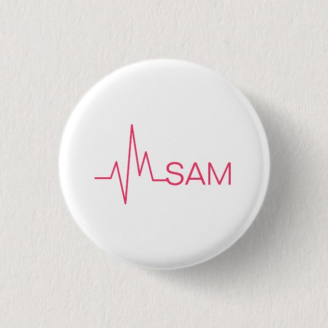Medical Heart Beat | For Doctors and Nurses Button (Front)