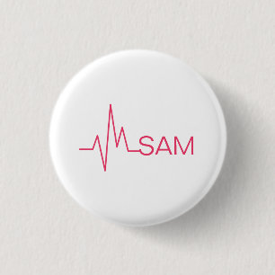 Medical Heart Beat For Doctors and Nurses Button