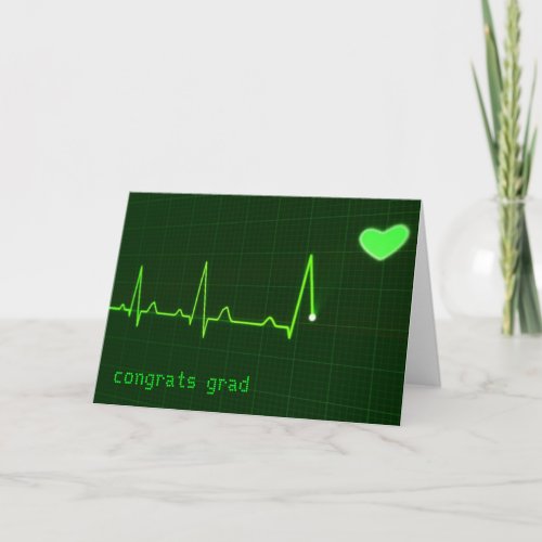 Medical Heart Moniter and custom message Card