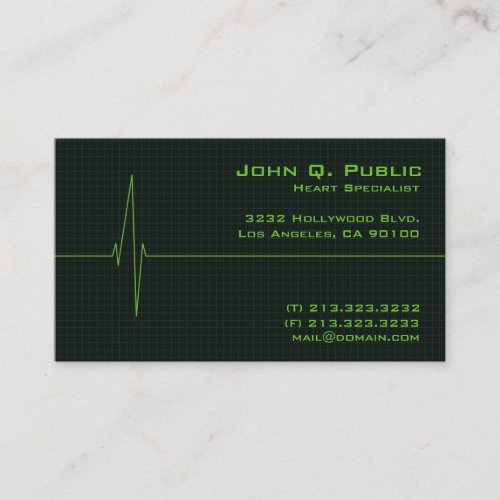 Medical Heart Monitor Business Card