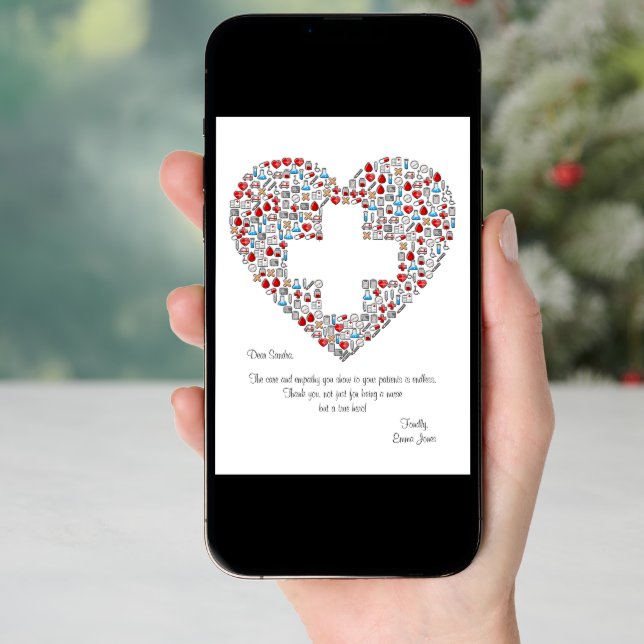 Medical Heart Nurse Appreciation Card (Front Digital)