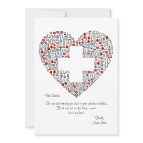Medical Heart Nurse Appreciation Card