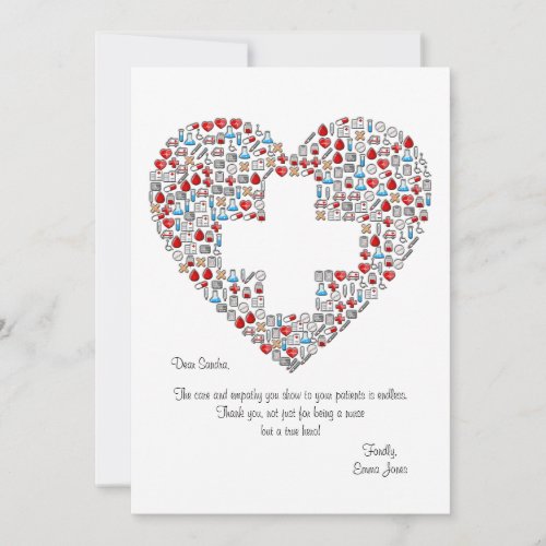 Medical Heart Nurse Appreciation Card