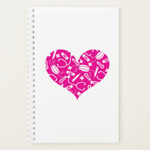 Medical Heart Nurses Doctors EMT CNA Planner