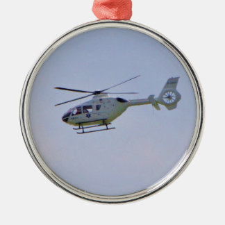 Medical Helicopter Metal Ornament
