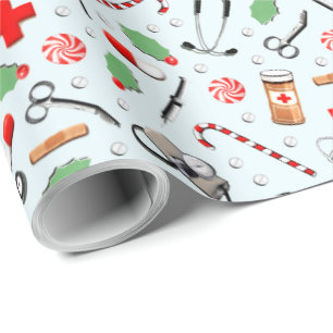 Medical Holiday Gift Wrapping Paper