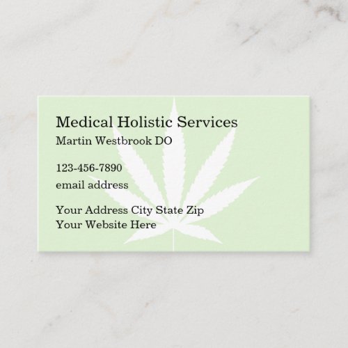 Medical Holistic Medicine Services Business Card