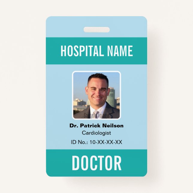 Medical Hospital Clinic Photo ID Badge (Front)