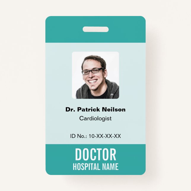 Medical Hospital Clinic Photo ID Badge (Front)