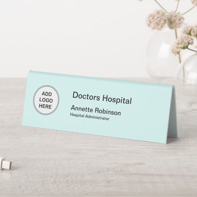 Medical Hospital Staff Name Plaques Logo Template Table Tent (In SItu (Table))