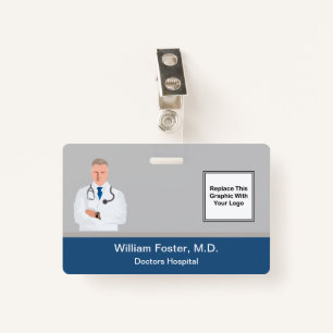 Medical Hospital Staff Photo Template Design Badge