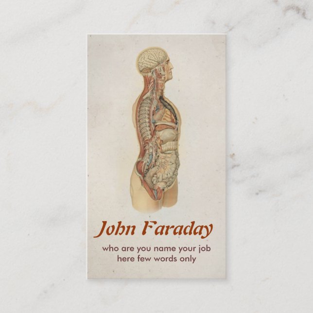 medical human anatomy business card design (Front)