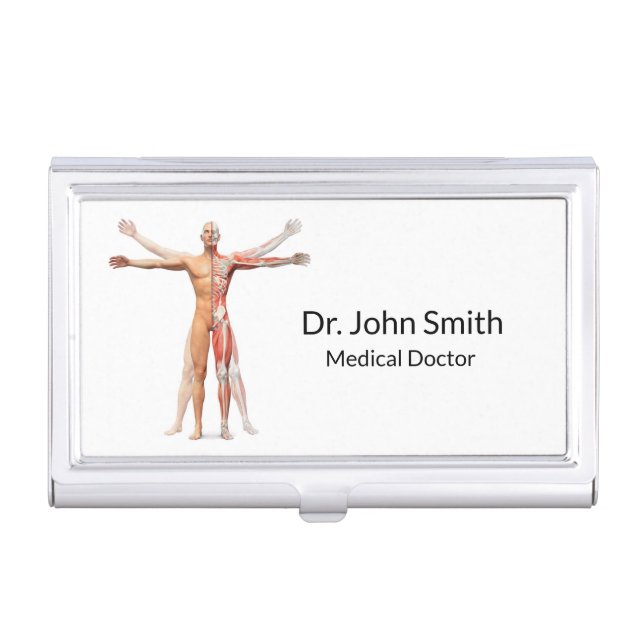 Medical Human Body Skeleton - Business Card Holder (Front)