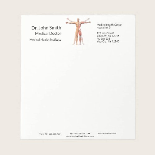 Medical Human Body Skeleton Muscles - Notepad