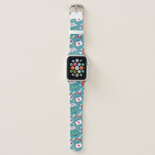 Medical Icon Pattern Apple Watch Band