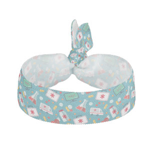 Medical Icon Pattern Elastic Hair Tie
