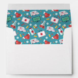 Medical Icon Pattern Envelope