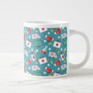 Medical Icon Pattern Giant Coffee Mug