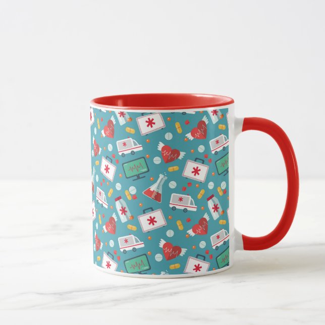 Medical Icon Pattern Mug (Right)