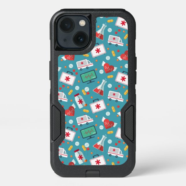 Medical Icon Pattern Otterbox iPhone Case (Back)