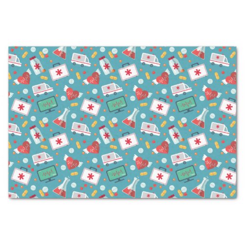 Medical Icon Pattern Tissue Paper