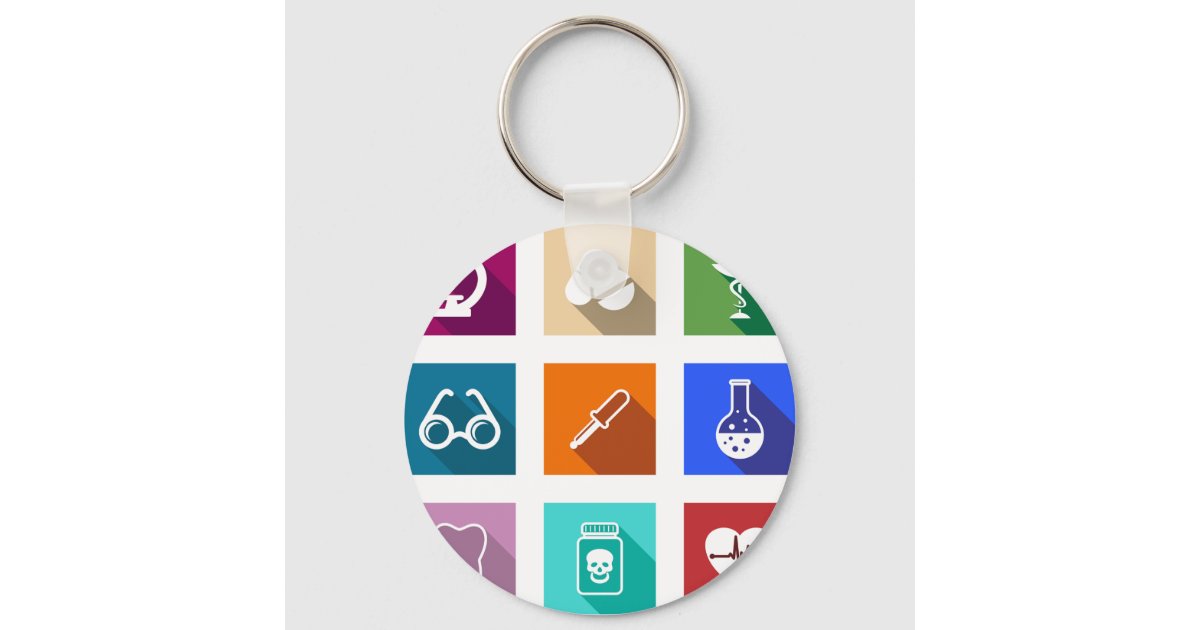 Medical Icons Keychain | Zazzle