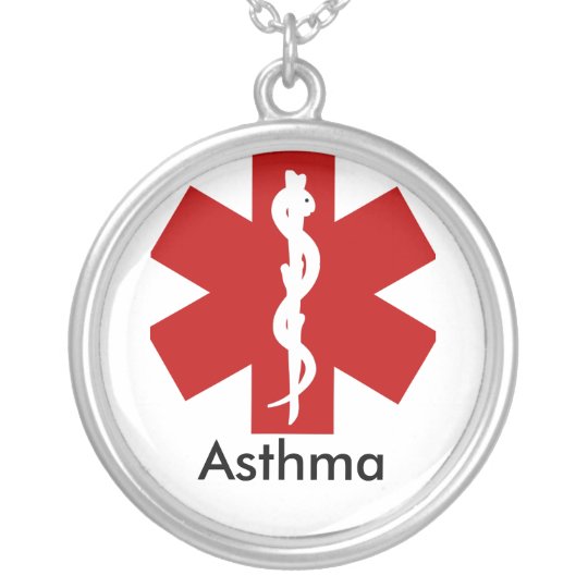 Medical ID Alert Necklace Asthma