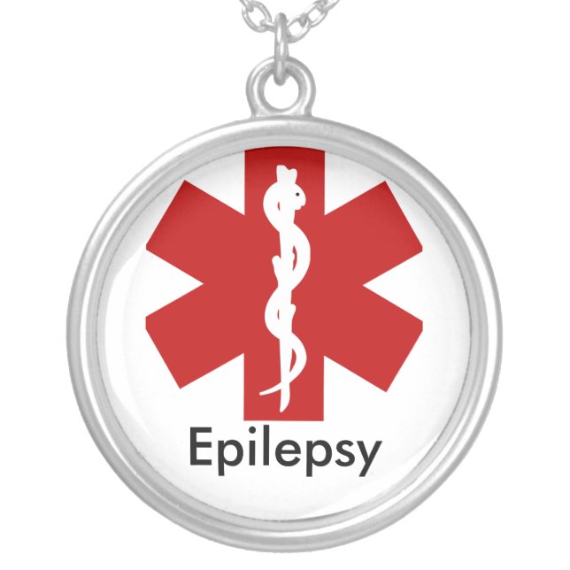 Medical ID Alert Necklace - Epilepsy (Front)