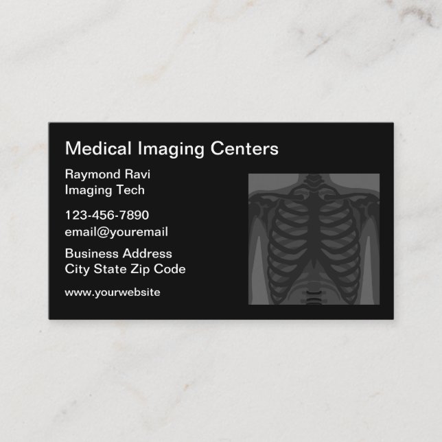 Medical Imaging Radiology Services Business Cards (Front)