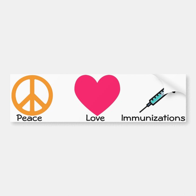 Medical/immunization bumper sticker (Front)