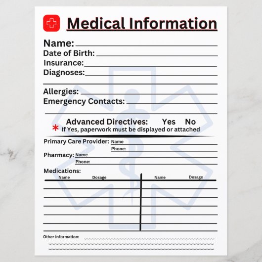 Medical Information Emergency Refrigerator (Front)