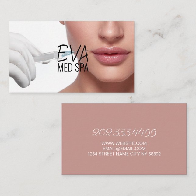 Medical Injector Plastic Surgeon Business Card (Front/Back)