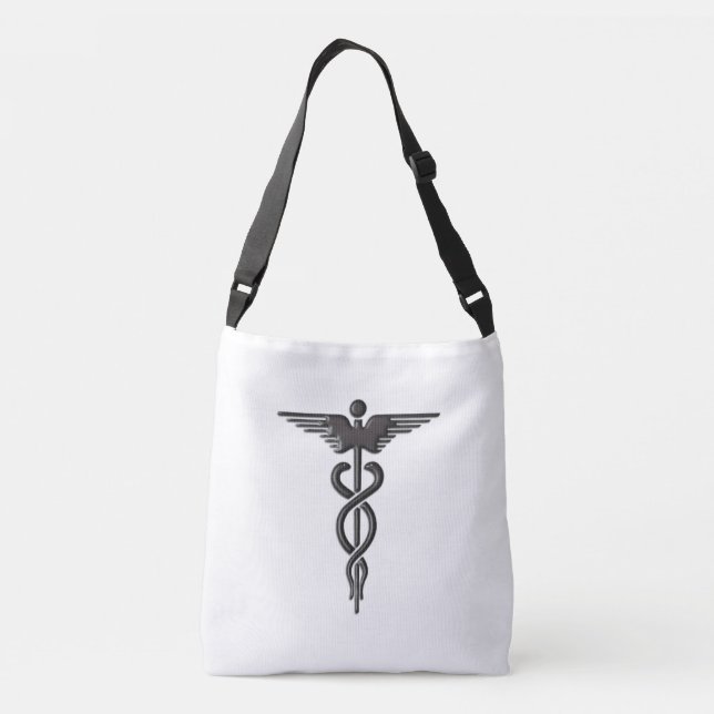 Medical Insignia Caduceus Crossbody Bag (Back)