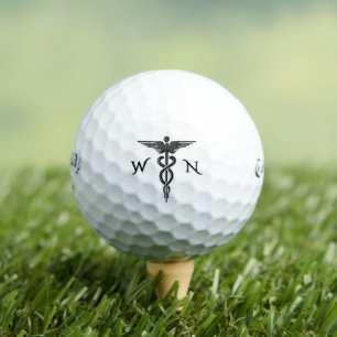 Medical Insignia Caduceus Monogram Golf Balls