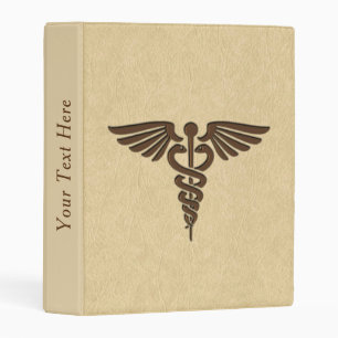 Medical Insignia Caduceus Personal Mini Binder