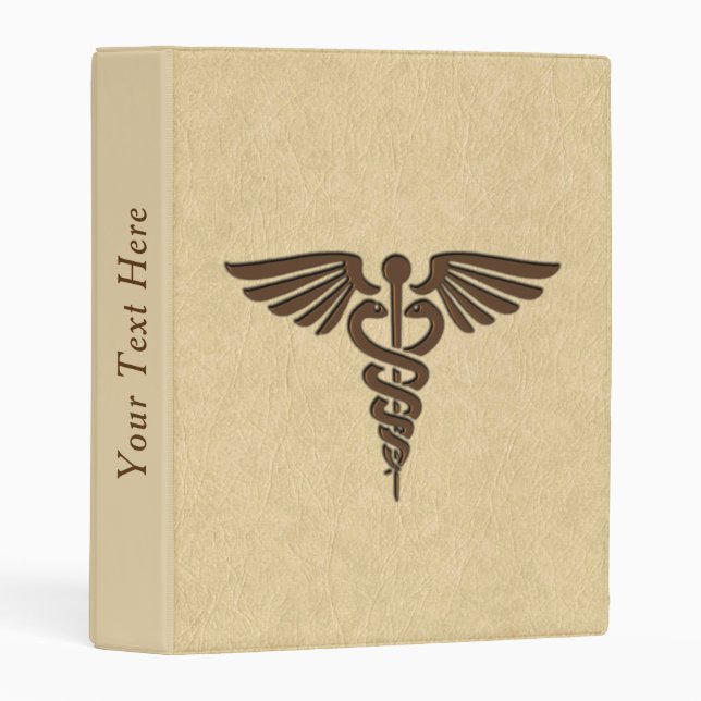 Medical Insignia Caduceus Personal Mini Binder (Front/Spine)