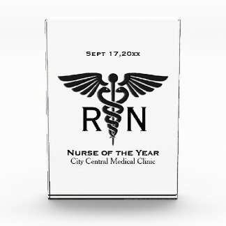 Medical Insignia Caduceus RN Nurse of the Year Acrylic Award