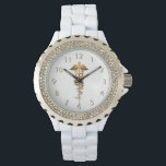 Medical Insignia Watch<br><div class="desc">Very stylish medical insignia wristwatch. Great gift for a doctor, nurse, paramedic, or anyone in the medical field.</div>