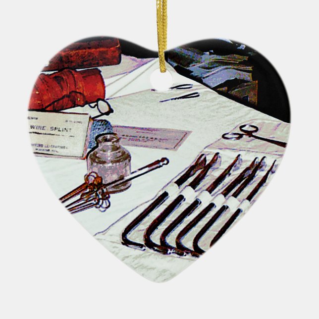 Medical Instruments Ceramic Ornament (Front)