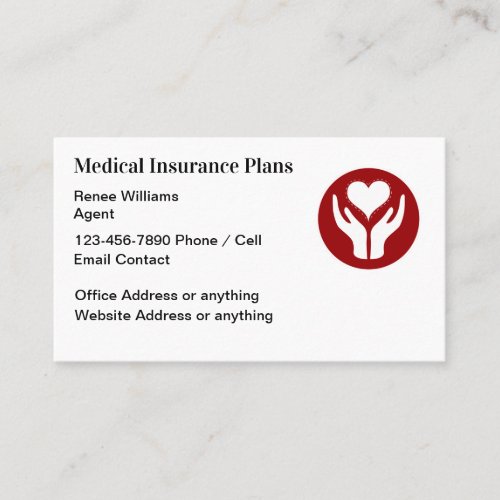 Medical Insurance Agent Business Cards