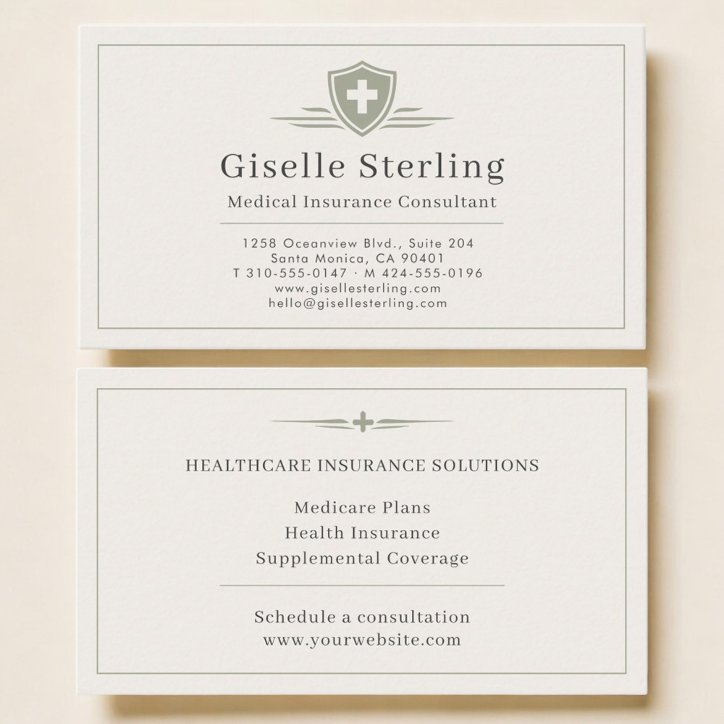 Medical Insurance Consultant Business Card